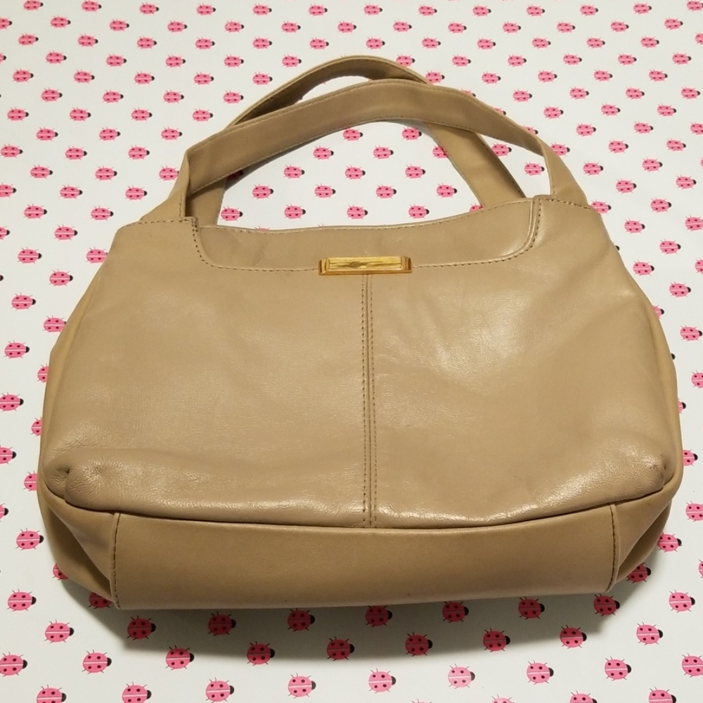 Double strapped handbag, w multiple pockets EUC